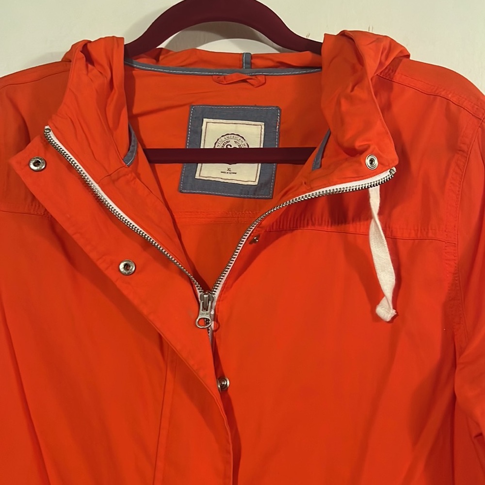 SO orange 100% cotton lightweight hooded jacket - Picture 3 of 11